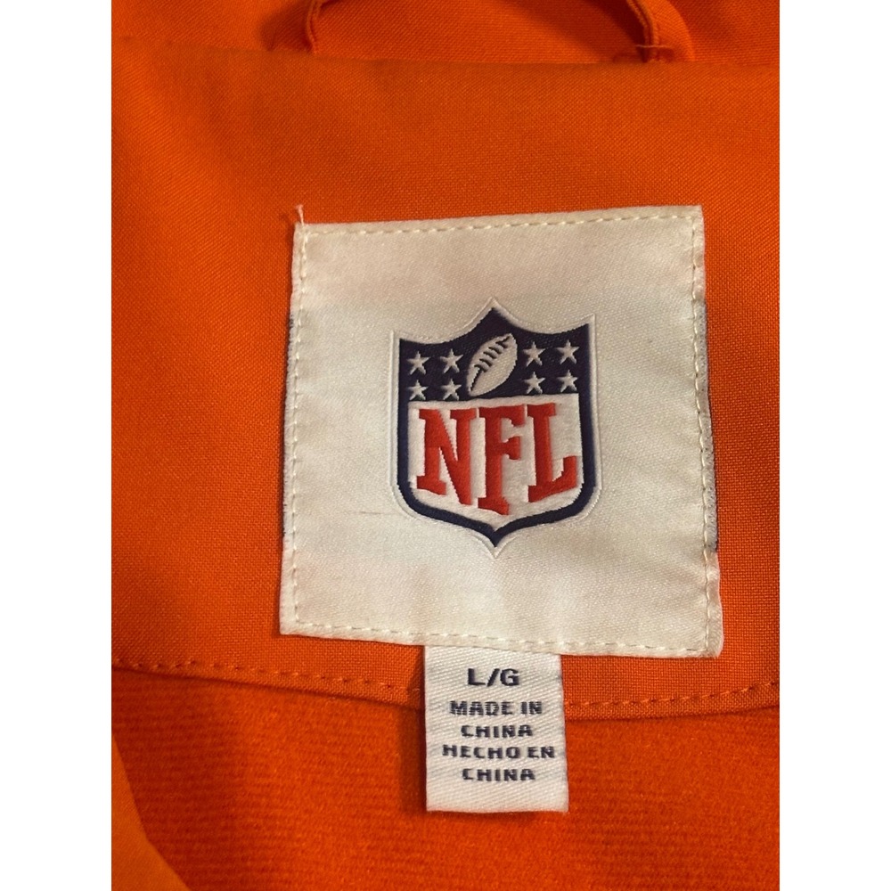 NWT NFL Team Apparel Denver Broncos Jacket Mens L Orange Soft Shell Full Zip - Picture 2 of 8